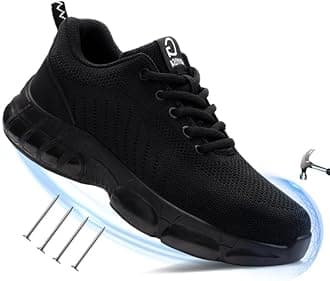 Steel Toe Shoes for Men Work Shoes Lightweight Safety Sneakers with Kevlar Puncture Resistant Midsole for Construction Warehouse Work
