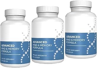- Advanced Memory Formula Extreme Brain Booster, Brain Supplement for Memory, Focus and Mental Performance, Memory Vitamins for Better Brain Health 180 Capsules (3 Pack)