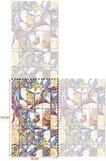 RoyalWallSkins Non-Adhesive Decorative Privacy Window Film Static Cling Meridian 60cm x 100cm