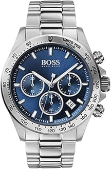 BOSS MEN'S QUARTZ WATCH WITH STAINLESS STEEL STRAP, SILVER, 22 (MODEL: 1513755), SILVER, QUARTZ WATCH