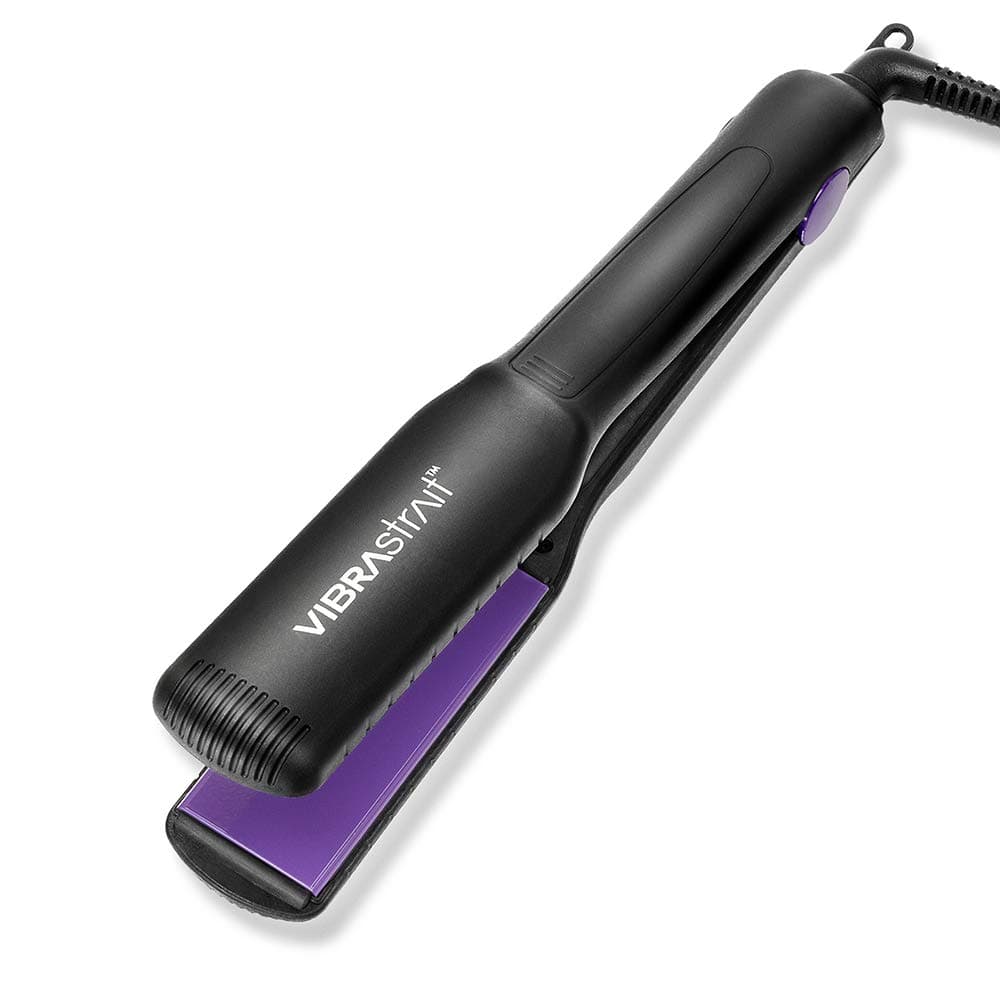 Essential Vibrating Ceramic Tourmaline Ionic Flat Iron, 1.5-inch - Fast, Frizz-Free Ceramic Hair Straightener with Easy, Gentle Glide for Waves, Curls, Smooth Hair