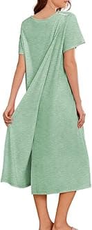 Deyeek Hospital Gowns for Women Labor Delivery Shoulder Surgery Dress Adaptive Clothing Night Robes for Elderly Plus Size