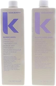 KEVIN.MURPHY BLONDE.ANGEL.WASH & BLONDE.ANGEL - Purple Shampoo for Blondes - Blonde Colour Conditioner - Colour Enhancement Hair Care - Colour Safe - Paraben/Sulphate Free - 1 L / 33.8 fl oz