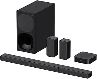Sony HT-S40R Real 5.1ch Dolby Audio Soundbar for TV with Subwoofer & Wireless Rear Speakers, 5.1ch Home Theatre System (600W, Bluetooth & USB Connectivity, HDMI & Optical Connectivity, Sound Mode)