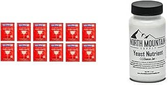 North Mountain Supply - RS-PC-12 Red Star Premier Classique Wine Yeast - Pack of 12 - Fresh Yeast & Food Grade Yeast Nutrient - 3.5 Ounce Jar