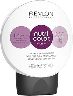 REVLON PROFESSIONAL NUTRI COLOR FILTERS, Bright Semi-Permanent Direct Hair Dye, 200 Violet, 240 Ml