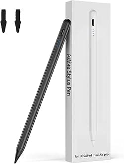 Aimery Stylus Pen for iPad 2024-2018, Pen for iPad Apple Pencil 9th&10th Generation, Compatible with iPad 10/9/8/7/6, iPad Pro 12.9"/11"/13" (M4), iPad Mini 6/5, iPad Air 5/4/3/11"-13" (M2) - Black
