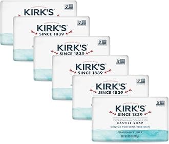 Kirk's Original Coco Castile Soap, Fragrance Free (6 Pack)