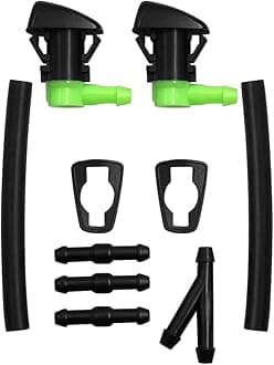 2 Pcs Adjustable Windshield Washer Nozzle kit - Fit for Jeep Grand Cherokee 2011-2024, GMC Acadia/Buick Enclave 2007-2017, Chevy Traverse 2009-2017, Cadillac SRX 2010-2016, Wiper Fluid Spray Nozzle