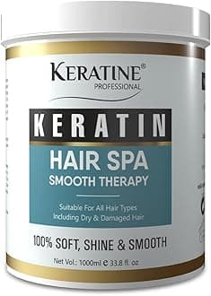 PREMIUM KERATIN HAIR SPA SMOOTH THERAPY | 100% Soft, Shine & Hair Repair | Infused with Brazilian Nut and Keratin | Treatment Protein Hair Spa - Conditioning for Dry Damaged