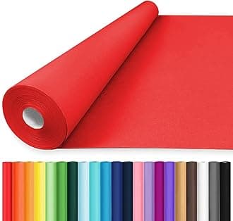 Vanhench 30"×1200" (100') Red Wrapping Paper Roll, Mother's Day Wrapping Paper, Art Craft Color Bulletin Board Paper for Gift Wrapping, Wedding, Birthday, Holiday