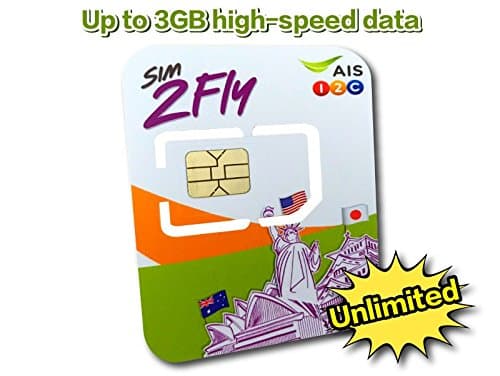 AIS Sim2Fly: Asia Data Roaming for 20 Countries Preloaded Data SIM Card 4GB / 8 Days Japan, Korea, Singapore, Malaysia, Hong Kong, Laos, India, Taiwan, Philippines, Cambodia, China, Nepal, Australia