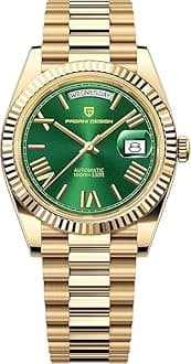 Pagani Design 1752 DD36 Watches for Men Automatic, Luxury Men's Calendar Watch, Sapphire Glass, Calibre ST16, Self-Winding Movement, Stainless Steel Watch, 100 Metres Water Resistant.