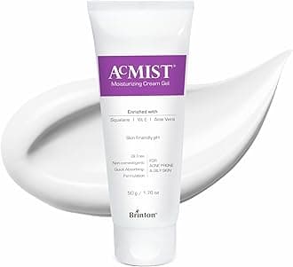 AcMist Vitamin E & Aloe Vera Based Moisturizing Cream Gel (50g) for Acne Prone and Oily Skin | Oil Free, Quick Absorbing, Lightweight | For All Skin Types