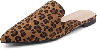 Mules for Women, Pointed Toe Flat Backless Mules, Slip On Loafers, Closed Toe Flats for Business Casual Dressy Work