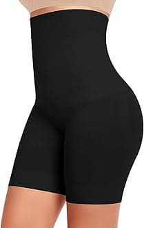 HSR Shapewear Shorts Tummy Control Shapewear Invisible Shaping Shorts High Waisted Body Shaper Shorts Under Dress (Fits Waist : 30 to 39 Inch)