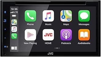 JVC KW-V660BT Apple CarPlay Android Auto DVD/CD Player w/ 6.8" Capacitive Touchscreen, Bluetooth Audio and Hands Free Calling, MP3 Player, Double DIN, 13-Band EQ, SiriusXM, AM/FM Car Radio