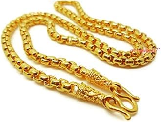 Chain 22k 23k 24k Thai Baht Yellow Gold GP Necklace 18 inch 5 MM