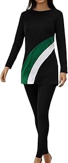 2025 Muslim Women Oversized Swimsuit Conservative Swimsuit Long Sleeve Trousers Swim Cap Three Piece Guard Women with Shorts