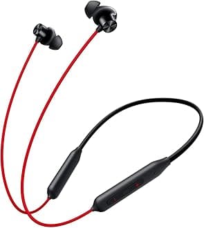OnePlus Bullets Wireless Z2 Bluetooth 5.0 in Ear Earphones, Bombastic Bass – 12.4 mm Drivers, 30 Hrs Battery Life (Acoustic Red)