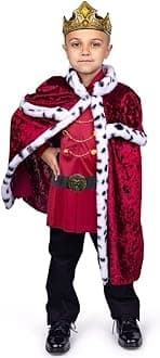 Dress-Up-America King Costume for Boys - Regal Prince Costume Set - Kids Royal King Outfit