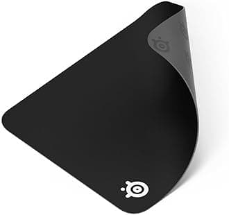 SteelSeries QcK Medium Gaming Mousepad — Black — Non-Slip Silicone Rubber Base — Peak Tracking and Stability — Optimized for Gaming Sensors — 320 mm x 270 mm — FPS, MOBAs, RTS, MMO