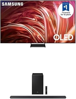 SAMSUNG 65-Inch Class OLED 4K S85D Series HDR Smart TV w/Dolby Atmos, (QN65S85D, 2024 Model) S700D 3.1ch Soundbar w/Wireless Dolby Atmos Audio, Ultra Slim Design