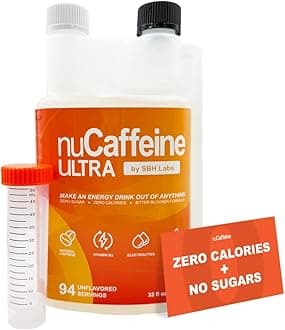 nuCaffeine Ultra | New Natural Preservatives | 94 Servings | Natural Caffeine + B3 + Electrolytes | Includes to-Go Tube | Transform Any Drink into an Energy Drink! | No Carbs, No Sugars, No Calories