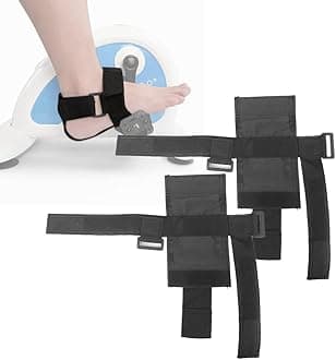 MESINURS Under Desk Bike Pedal Straps - Bicycle Foot Fixed Brace for Elderly & Disabled Stroke Patient Leg Training, 2 PCS