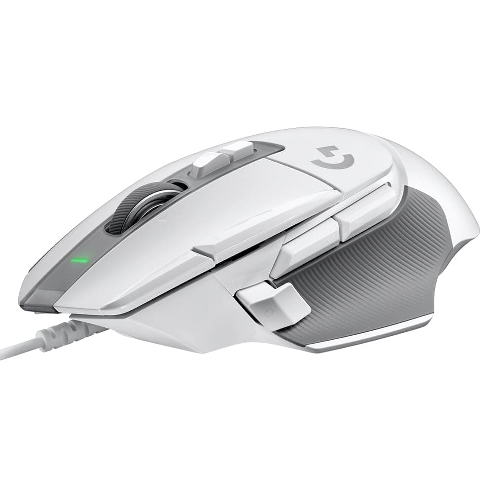 Logitech G502 X Wired Gaming Mouse - LIGHTFORCE Hybrid Optical-Mechanical Primary switches, Hero 25K Gaming Sensor, Compatible with PC/macOS/Windows - White