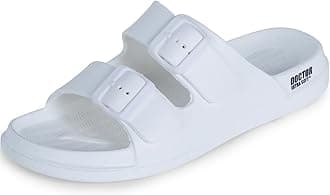 DOCTOR EXTRA SOFT Men's Classic Cushion Sliders/Slippers with Adjustable Buckle Strap for Adult | Comfortable & LightWeight |Stylish & Anti-Skid| Waterproof & Everyday Flip Flops for Gents/Boys D-505