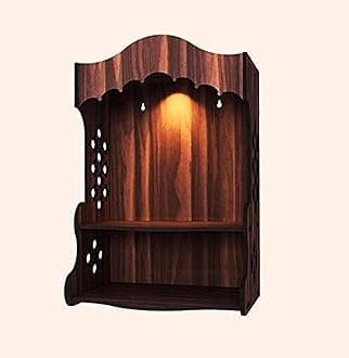 Ssi Fully Handmade Beautiful Small Wooden Home And Office Temple/Pooja Mandir, 22 Centimeters, 40 CM