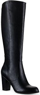 Style & Co.Womens Addyypwc Faux Leather Wide Calf Knee-High Boots