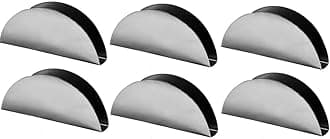 Dynore Stainless Steel Set of 6 Half Moon Napkin/Tissue Holder