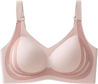 Womens Push Up Support Plus Size Ladies Non Wired Bra T Shirt Bra Comfort Seamless Workout