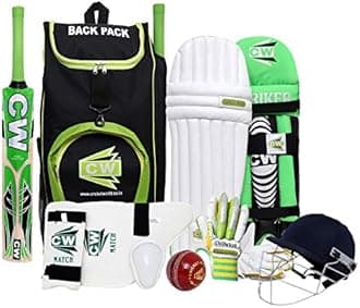 CW Bullet Left Hand Cricket Set All Age Protective Equipment Sports Gear Premium Match Cricket Set Mens, Youth, Unisex Cricket Kit Left Hand Kit Unisex Cricket Kits Cricket Gift Set