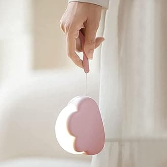 Valensole Cloud Kids Night Light, Cute Nursery Light for Baby, Bedroom Night Light with 2-color Dimmable, USB Rechargeable, Portable, LED with Silicone Detachable Lanyard, Camping Lamp (Pink)