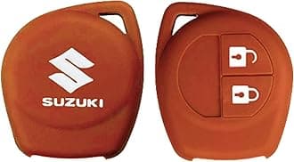 ACUTAS Silicone Car Key Cover for Maruti Suzuki S Presso,Swift,SX4,DZire,Ignis,Alto,Vitara Brezza,Celerio,Ertiga,Ciaz,SCross,Baleno,Ritz 2 Button Key Cover (for Maruti Brown)