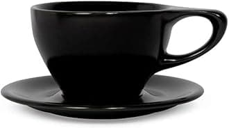 Lino Porcelain Cup & Saucer Large Latte 12 oz (12 oz, 1)