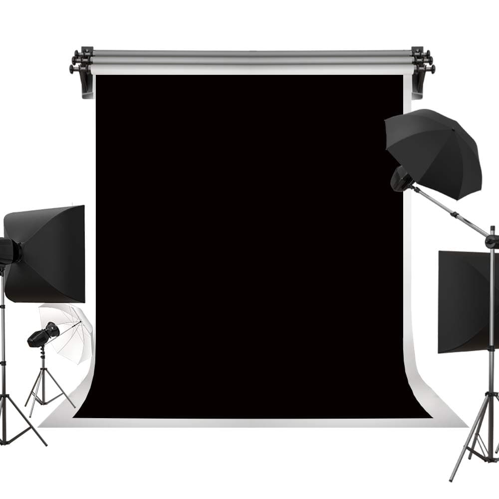 5ftÃƒâ€”7ft Solid Black Backdrop Portrait Background for Photography Studio