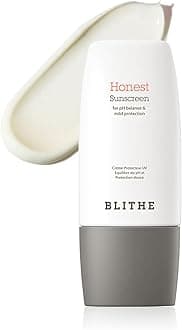 BLITHEHonest Sunscreen Gentle and Powerful UV Protection -Lightweight Korean sunscreen, pH 5.5 Balance and EWG Green-rated, with Probiotics, SPF 50+ PA++++ (1.69oz)