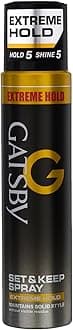 Gatsby Set and Keep Spray Extreme Hold | Hair Spray That Firmly Fixes The Created Style | 250ml