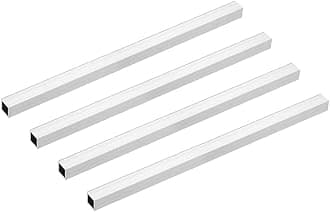 uxcell 6063 Aluminum Square Tube, 10mmx10mmx1mm Wall Thickness 200mm Length Seamless Straight Pipe Tubing 4 Pcs