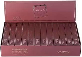 Arabic Perfume Collection 35ml Spray | Yara, Amearat, Qahwa, Khamrah, Amethyst, Sublime Long-Lasting Fragrance for Men & Women (Qahwa)