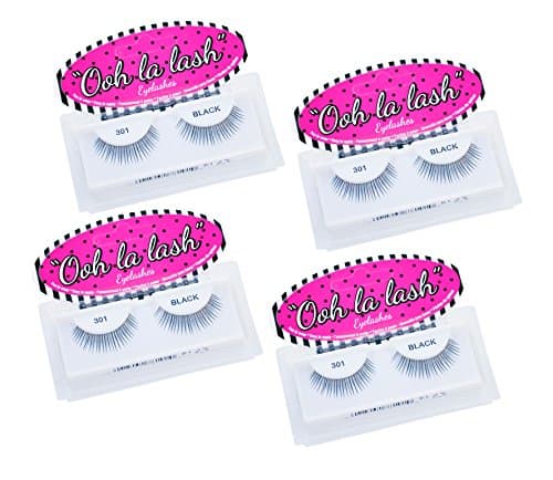 False Eyelashes Strip Lash 301, 4 pack Natural Style by Ooh La Lash