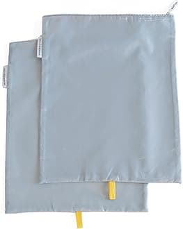 MUMI Shoe Bags - Shoe Organizer Travel Shoe Bag - Gym and Closet Shoe Storage Organizer Bags - 12 x 15 inches Shoe Bag for Storage Set of 2, Orange, S, Modern