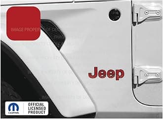 Decal Mods Fender Jeep Fender Flat Overlay Decal Graphic fits Jeep Wrangler JL/JT (2018-2024) (Set of 2) Red CR | SJ8Z3