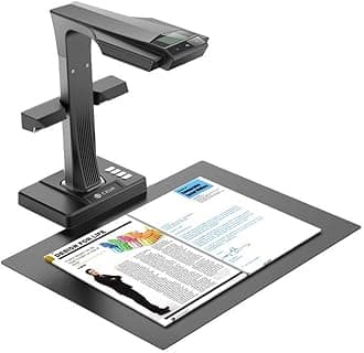 Document Scanner, CZUR ET16 Plus Book Scanner Professional Scanner Document Camera with 16MP Auto-Flatten Technology 180+ Languages OCR Function Compatible Windows7 / 8/10/11, XP Mac