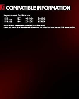 Torchbeam CV Axle Shaft Assembly Compatible with 2016 2017 2018 2019 2020 2021 2022 Honda H-R-V, Front Left CV Axle NCV36195