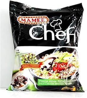 Mamee Chef Instant Noodles 72g (Spicy Chicken Shiitake, 8 Packs)